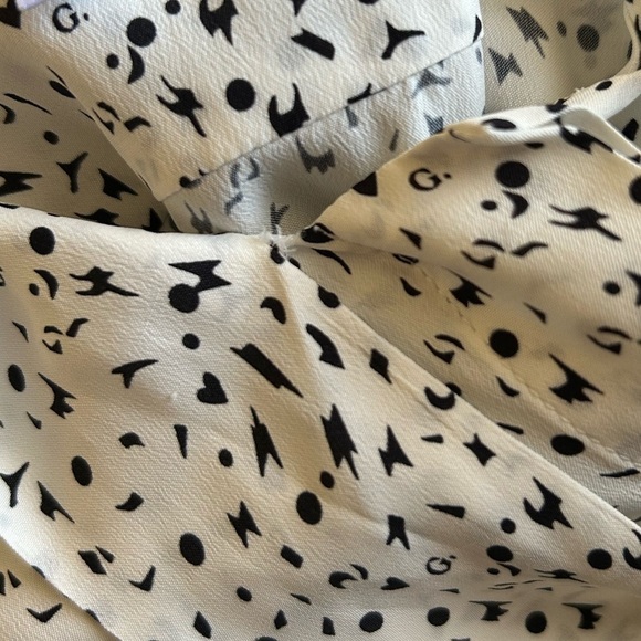 G. Label by Goop Barbara Silk Blend Tie Neck Button Down Blouse Sz 10 - Picture 15 of 16